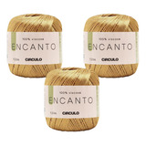 Linha Fio Encanto Dourado Kit 3 Novelos Círculo
