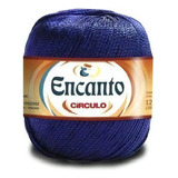 Linha Fio Encanto Para Croche 128m Circulo 100% Viscose Cor 2550 - Azul Bic