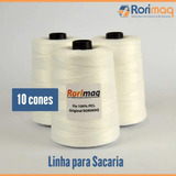 Linha Fio Para Máquina De Costurar Sacaria   10 Cones