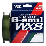 Linha Japonesa De Pesca Ygk G-soul Wx8 25lb 300m Dark Green