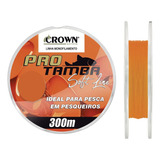 Linha Monofilamento Crown Pro Tamba Soft 0 37mm 300m Saint Cor Laranja orange
