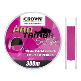 Linha Monofilamento Crown Pro Tamba Soft 0 37mm 300m Saint Cor Rosa pink