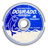 Linha Monofilamento Dourado Premium 0 90mm 75lbs 100m Cor Branco