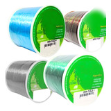 Linha Pesca Araty Superflex 100 Gramas Mono Verde Azul Color