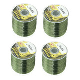 Linha Pesca Dourado Top Force 0 35 Mm Verde Kit 4 Unidades