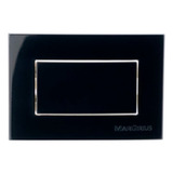 Linha Sleek Ebony Conjunto Interruptor Simples Para Móveis Cor Preto