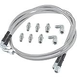 Linhas De Resfriamento De Transmissão 6AN 132 Cm - Kit De Mangueira PTFE Trançada De Aço Inoxidável Para Carros E Caminhões GM Chevy Ford GMC Buick Cadillac- Substitui TH350 700R4 TH400 NP-700RTL