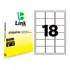Link Etiquetas® 9009 - 100 Folhas Retangulares 1800 Un.