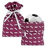 Linkidea Pacote Com 2 Sacos De Presente Com Cordão De Bola De Futebol 43 X 33 Cm Bolsa De Presente Para Guardar Presentes De Futebol Para Crianças