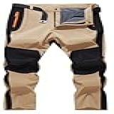 LINLANG EN Calça Feminina De Esqui Na Neve Forrada Com Lã Para Inverno Ao Ar Livre Impermeável Térmica Quente Softshell Caminhadas Calças Cargo Cáqui XGG