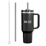 Linsaner 1 Pacote De Canudo Reutilizável De 30 Cm E 1 Pacote De Escova De Limpeza De 33 Cm Substituição Perfeita Para Stanley Cup 1 134 G Para Stanley Straw Para Acessórios Stanley Cup Para