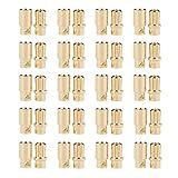 LinsyRC 20 Pares Banhados A Ouro 8 Mm 8 0 Mm Plugue Banana Macho Conector Fêmea Adaptador Para Bateria RC Lipo ESC Motors