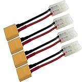 LinsyRC 4 Peças XT60 Plugue Conector Macho Para Plugue Big Tamiya Adaptador Conector Fêmea Com Fio De Silicone 14AWG De 10 Cm Para RC FPV Drone Carro Caminhão Lipo NiMH Carregador De Bateria ESC