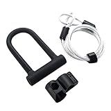 LIOOBO Cadeado Em U Para Bicicleta Com Cabo De Trava De Bicicleta Resistente U Lock U Manilha De Segurança Travas De Bicicleta Anti Roubo