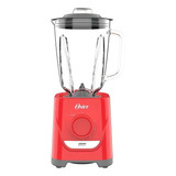 Liquidificador Power Oster Jarra De Vidro Lâminas Inox 1,7l Cor Vermelho 110v