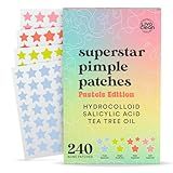 LivaClean 240 CT Cute Pimple Patches For Face W Salicylic Acid Tea Tree Hydrocolloid Acne Patches Cute Star Pimple Patch For Healing Adorable Face Stickers Zit Patch