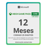 Live Gold Xbox Game Pass Core 12 Meses
