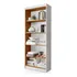Livreiro Estante Multiuso Com Prateleiras Para Livros Rofemar Moveis Cor Branco Nature