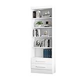 Livreiro Multiuso Com 2 Gavetas Branco QMovi