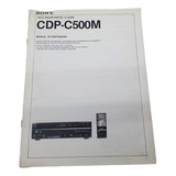 Livreto Manual Instruções Sony Toca Discos Cdp c500m Ler Des