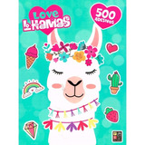 Livro 500 Adesivos Love Lhamas