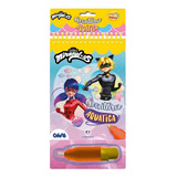 Livro Aquabook Colorindo Pintando Com Água Miraculous Aventura Aquática De Ladybug Folhas Super Duras