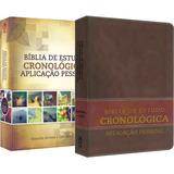 Livro Biblia De Estudo Cronologica Aplicacao Pessoal Capa Luxo Marro Arc