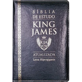Livro Biblia De Estudo King James Pu Ziper preta 