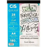 Livro Cis Bloco Exercícios Lettering A4 180g m 28 Folhas