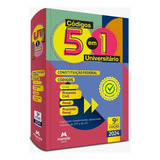 Livro Códigos 5 Em 1 Universitário Constituição Federal Código Civil Processo Civil Código Penal Processo Penal