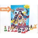 Livro Com 10 Miniaturas - Dc Super Friends - Heróis Contra O Mal - Melhoramentos