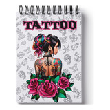 Livro De Colorir Anti Estresse Para Adultos Capa Dura Tattoo Com Desenhos De Tatuagens A5