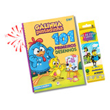 Livro De Colorir Infantil Galinha Pintadinha 101 Primeiros Desenhos Para Pintar Com Giz De Cera