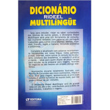 Livro Dicionário Multilíngue 6 Idiomas Rideel