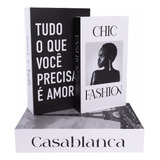 Livro Falso Decorativo Fake Kit 3 Caixa Porta Objetos