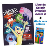 Livro Grande Ler E Colorir Divertida Mente 2 Livro De Colorir Giz De Cera 6 Cores