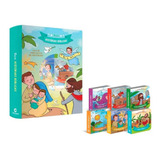 Livro Infantil Bíblia Box Com 6 Minilivros De Histórias Cor Da Capa Azul turquesa