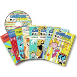 Livro Infantil Cartoon Zaum Atividades Colorir Kit C/8 + Cd