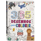 Livro Infantil Com 365 Desenhos Para Colorir Capa C Glitter