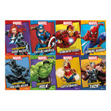 Livro Infantil Kit 8 Un Marvel Homem aranha Hulk Thor Capitão América Homem De Ferro