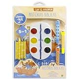 Livro Kit Ler Colorir Bíblia Para Colorir A