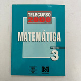 Livro Matemática Volume 03 Telecurso 2000 1 Grau Sesi E Outros 1994 