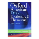 Livro  Oxford American Desk Dictionary   Thesaurus