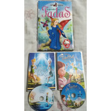 Livro Segredos Das Fadas Capa Dura Almofadada Rai Editora + 2 Dvd Tinker Bell O Segredo Das Fadas + O Resgate Da Fada Disney N50