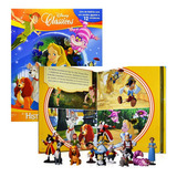 Livros Infantis - 12 Miniaturas + Cenário - Clássicos Disney