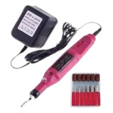 Lixa Elétrica Rosa Com Fio Luatek Lmf 1115 kit De Pontas