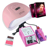 Lixa Motor Mercedes2000 Gel Cabine Sun X5 Plus 80w 36 Led Cor Rosa 110v 220v