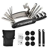 Lixada Kit De Ferramentas De Reparo De Bicicleta 16 Em 1 Multifuncional Bicicleta Fix Ferramentas Com Bolsa Portátil Dois Pneu Ferramenta De Reparo De Alavanca De Bicicleta