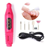 Lixadeira De Unha Elétrica Varietá Shop Gel Portátil Profissional Bivolt 110v 220v Cor Rosa