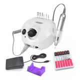 Lixadeira Motor Elétrica Unhas Nail Drill Porquinho Bivolt Cor Branco 110v 220v